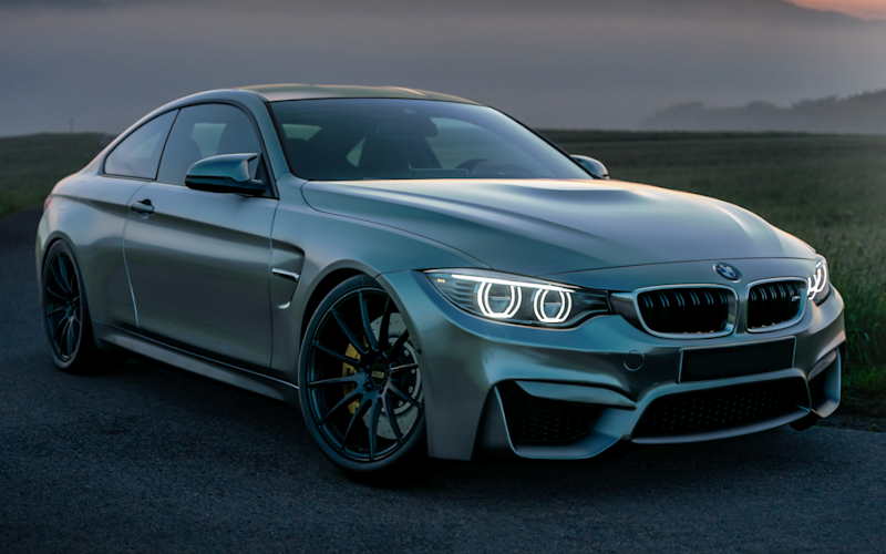 Winter tires on snowy road